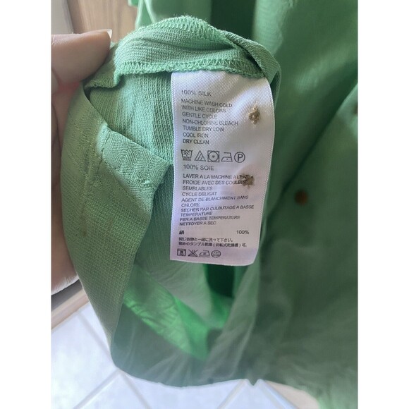 Tommy Bahama Light Green Tropical Floral 100% Silk Button Down Mens Size XL - Picture 6 of 7